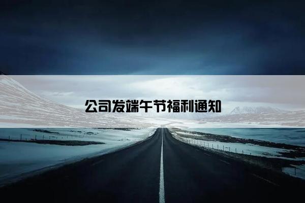 公司发端午节福利通知