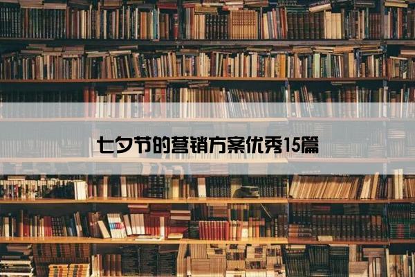 七夕节的营销方案优秀15篇