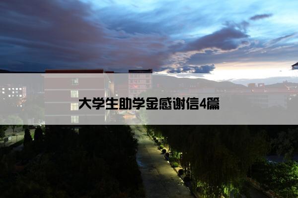大学生助学金感谢信4篇