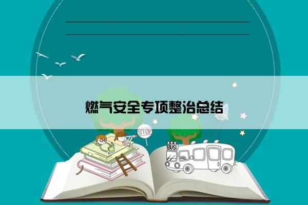 燃气安全专项整治总结 燃气安全专项整治总结