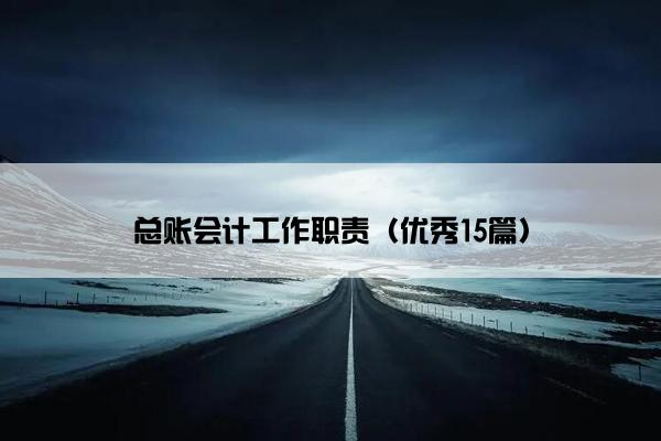 总账会计工作职责（优秀15篇）