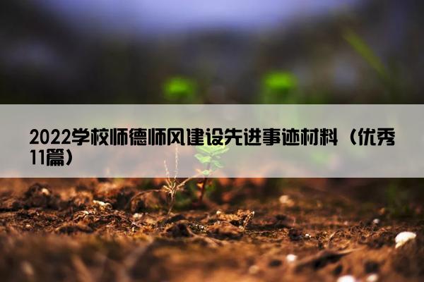 2022学校师德师风建设先进事迹材料（优秀11篇）
