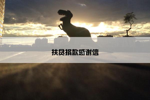 扶贫捐款感谢信