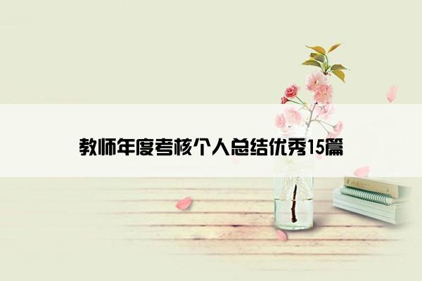 教师年度考核个人总结优秀15篇