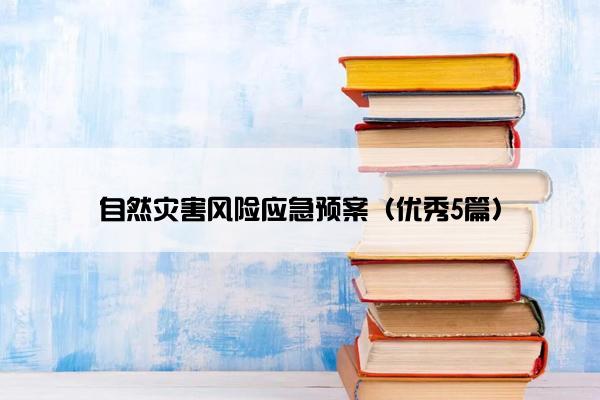 自然灾害风险应急预案（优秀5篇）