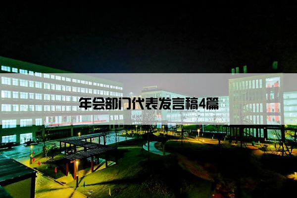 年会部门代表发言稿4篇