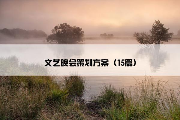 文艺晚会策划方案(15篇) 文艺晚会策划方案(15篇)