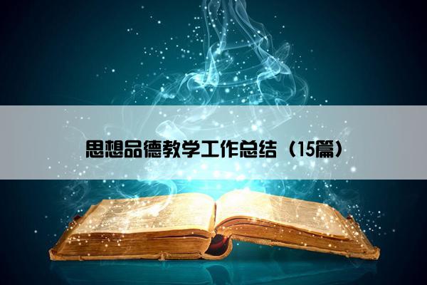 思想品德教学工作总结（15篇）