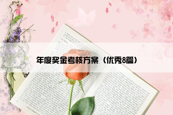 年度奖金考核方案（优秀8篇）