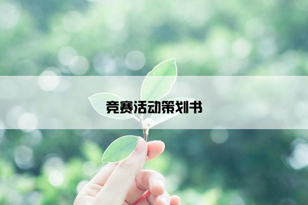 竞赛活动策划书 竞赛活动策划书