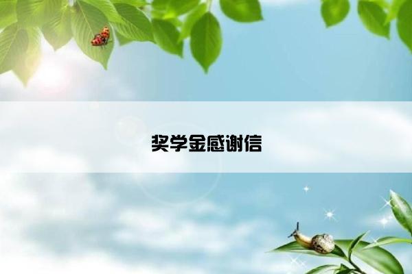 奖学金感谢信