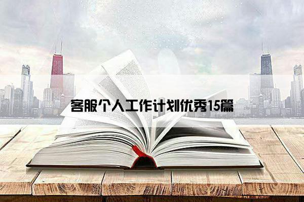 客服个人工作计划优秀15篇