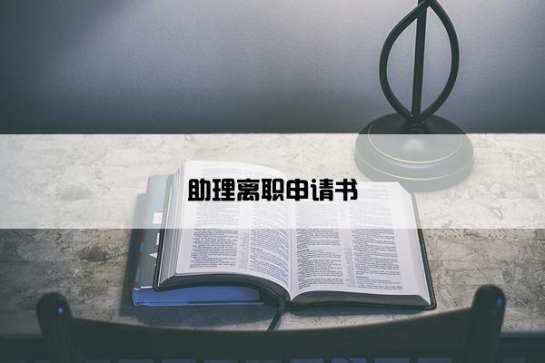 助理离职申请书