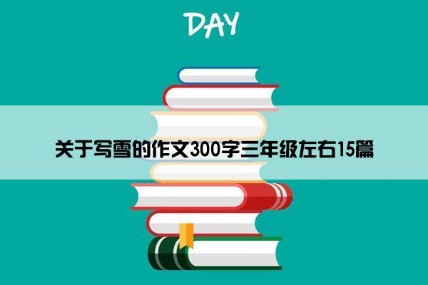 关于写雪的作文300字三年级左右15篇