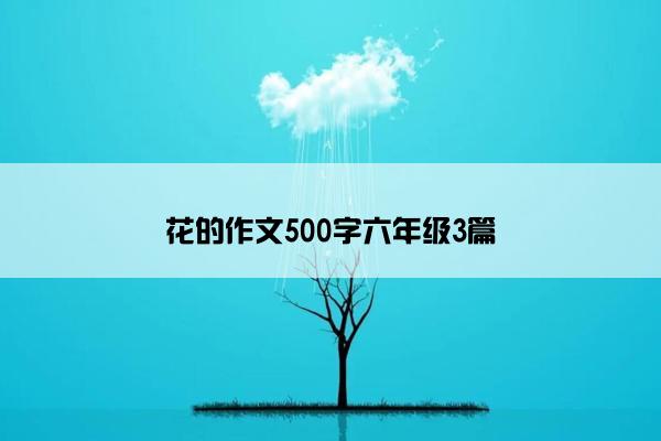 花的作文500字六年级3篇