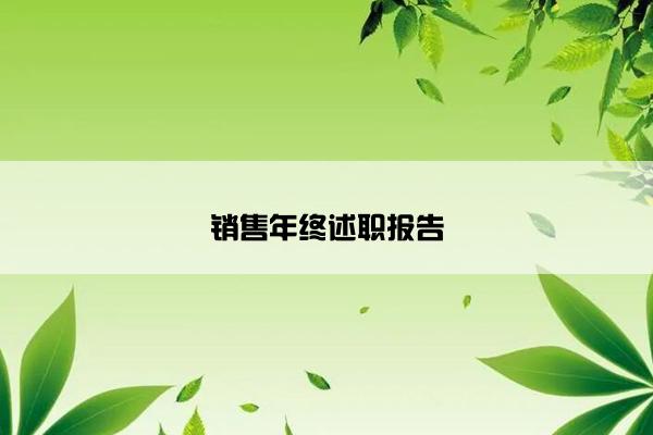 销售年终述职报告