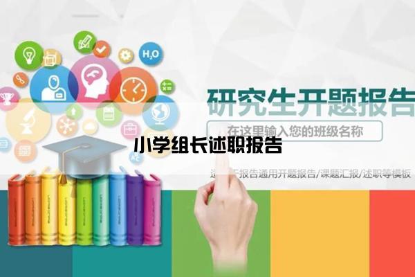 小学组长述职报告