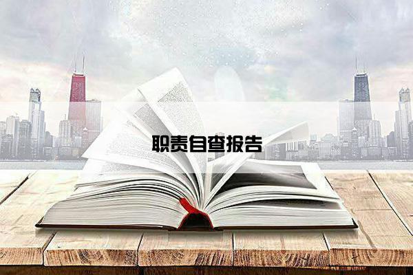 职责自查报告
