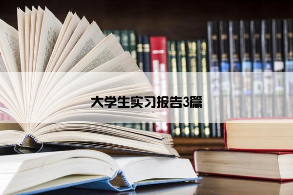大学生实习报告3篇