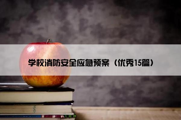 学校消防安全应急预案（优秀15篇）
