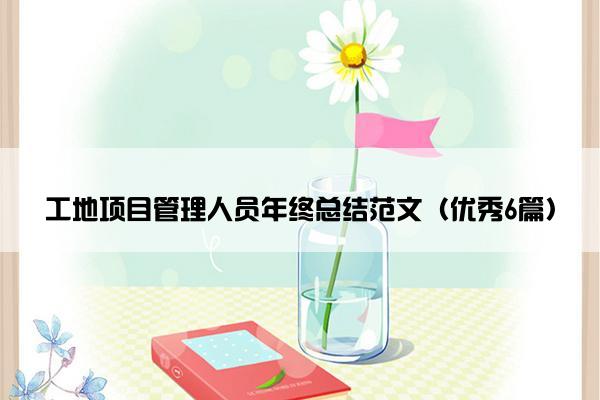 工地项目管理人员年终总结范文（优秀6篇）