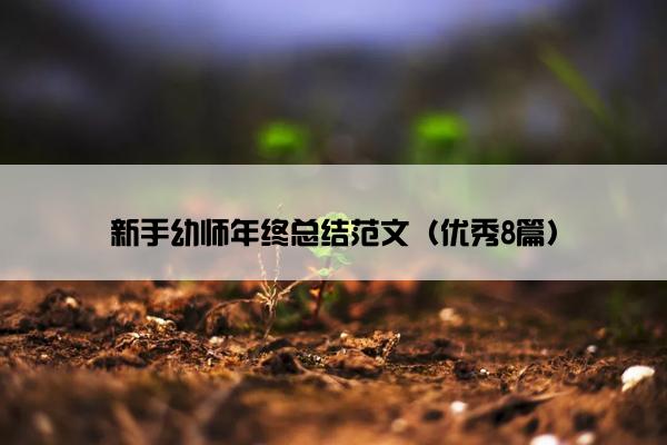 新手幼师年终总结范文（优秀8篇）