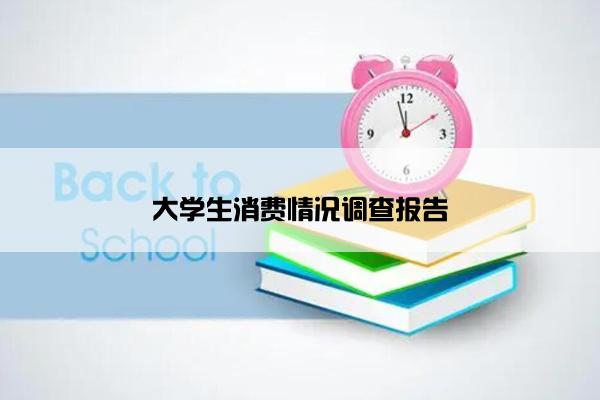 大学生消费情况调查报告