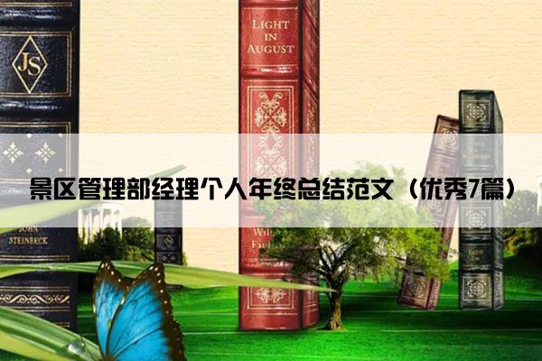 景区管理部经理个人年终总结范文（优秀7篇）