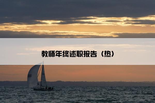 教师年终述职报告（热）