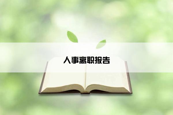 人事离职报告