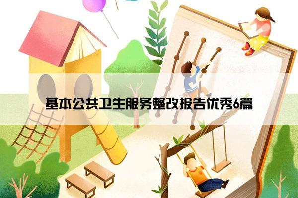 基本公共卫生服务整改报告优秀6篇