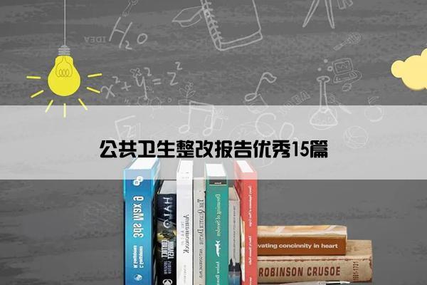 公共卫生整改报告优秀15篇