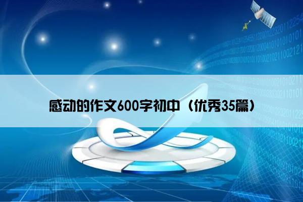 感动的作文600字初中（优秀35篇）