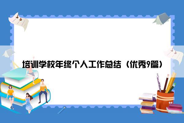 培训学校年终个人工作总结（优秀9篇）