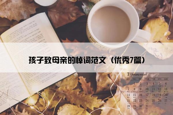 孩子致母亲的悼词范文（优秀7篇）