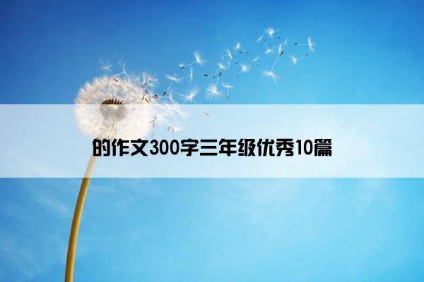 的作文300字三年级优秀10篇
