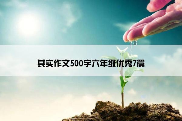 其实作文500字六年级优秀7篇