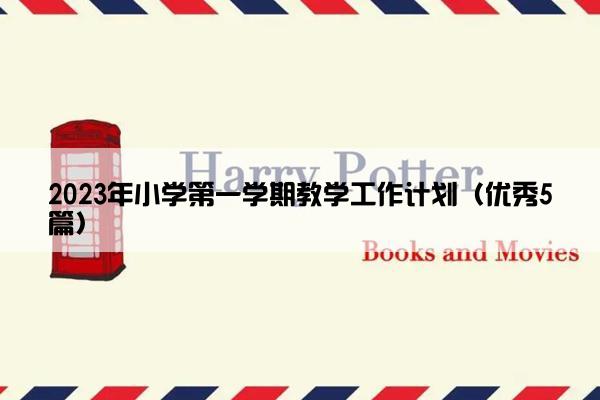 2023年小学第一学期教学工作计划（优秀5篇）