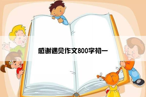 感谢遇见作文800字初一