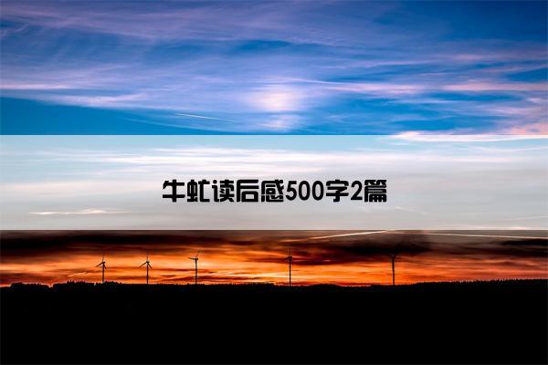 牛虻读后感500字2篇