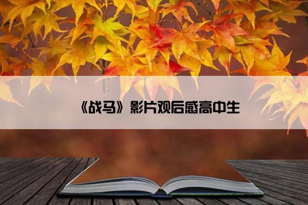 《战马》影片观后感高中生