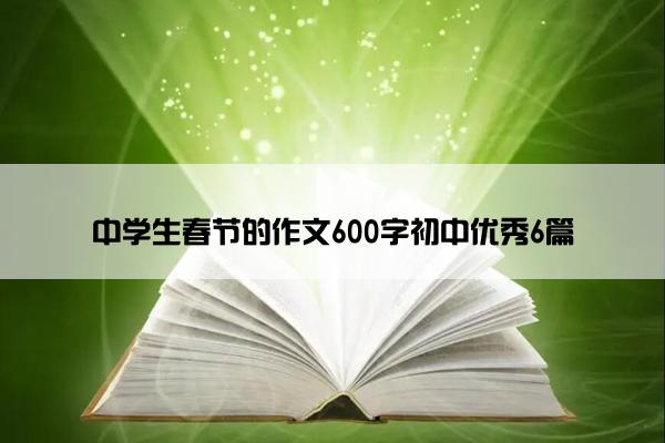 中学生春节的作文600字初中优秀6篇