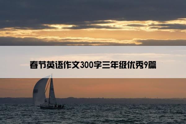 春节英语作文300字三年级优秀9篇