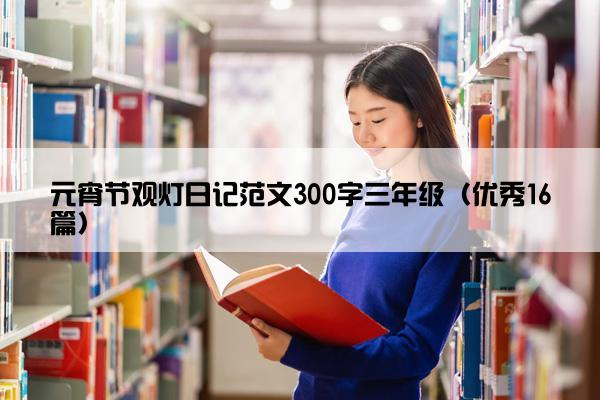 元宵节观灯日记范文300字三年级（优秀16篇）