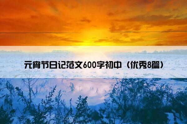 元宵节日记范文600字初中（优秀8篇）