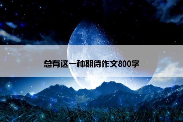 总有这一种期待作文800字