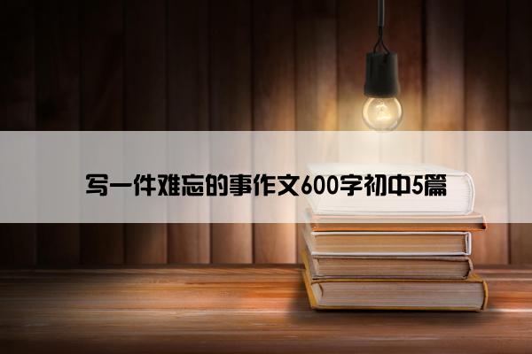 写一件难忘的事作文600字初中5篇