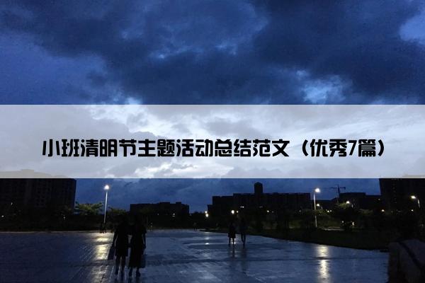 小班清明节主题活动总结范文（优秀7篇）