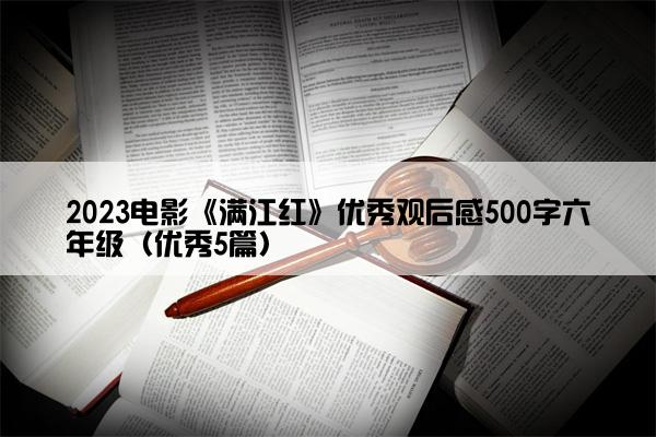 2023电影《满江红》优秀观后感500字六年级（优秀5篇）