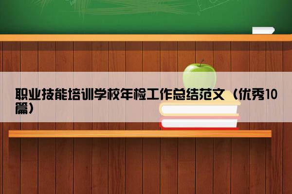 职业技能培训学校年检工作总结范文（优秀10篇）